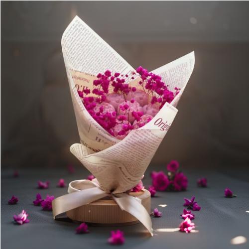 Petit Bouquet de Roses en Chocolat